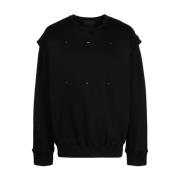 Sort Strikvarer Crewneck Stilfuld Behagelig