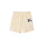 Oversized Equestrian Knight Design Sweatshorts