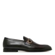 Sorte Læder Slip-On Loafers