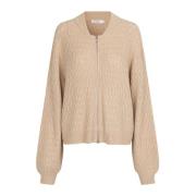 Feminin Bomberstil Strik Cardigan