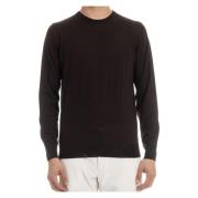 Brun Sweater Ekstra Fin Uld Rund Hals