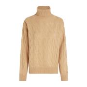 Flettet turtleneck sweater