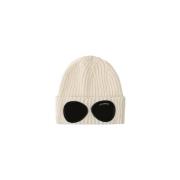 Merino Wool Goggle Beanie - Hvid