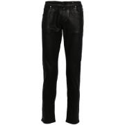 Sort Denim Coated Tapered Leg Jeans