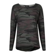 Mørkegrøn Camo Fleece Top