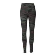 Fleece Leggings Camo Mørkebrun