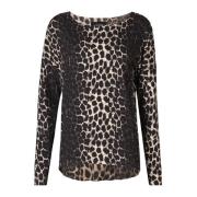 Leopard Print Fleece Top