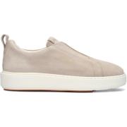 Beige Ruskind Slip-On Sneakers