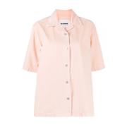 Elegant Pink Short Sleeve Shirt