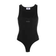 Afslappet Sort Body Jersey Bodysuit