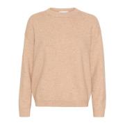 Glimmer Effekt Strik Pullover Macadamia