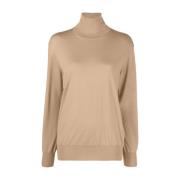 Elegant Beige Uld Sweater