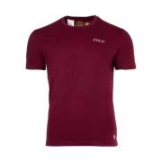 Burgundy Kortærmet T-shirt med POLO Print