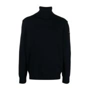 Blå Uld Turtleneck Sweater