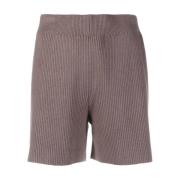 Brun Cashmere Bomuld Afslappet Shorts