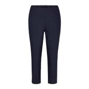 Slim Capri Bukser Navy Kvalitet