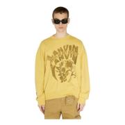 Bomuld Fleece Logo Print Sweatshirt