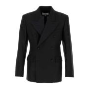 Klassisk Sort Uld Blazer