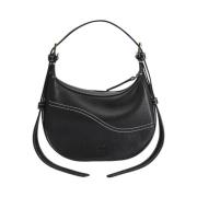 Klassisk Mini Hobo Taske i Sort