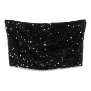 Sort Sequin Crop Top