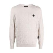 Monogram Silke/Uld Pullover Sweater Beige