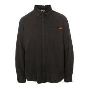 Flannel Overshirt med knap-op krave