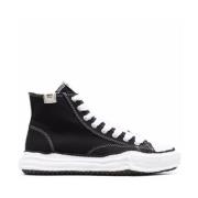 Sorte Sneakers med Logo Patch