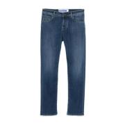 Slim Cut Indigo Blue Denim Jeans