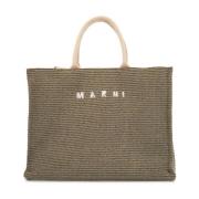 Raffia Effekt Tote Taske