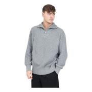 Grå højhalset sweater