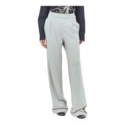 Bomuld Jersey Wide-Leg Track Pants