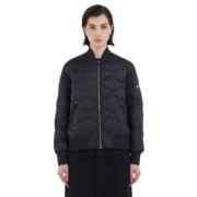 Quilted Nylon Bomber Jakke