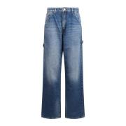 Whiskered Grimas Jeans med Straight Leg