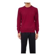 Bordeaux Strikket C-Hals Sweater