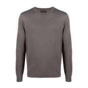 Stilfuld Pullover med Rund Hals