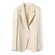 LINEN SINGLE BREAST BLAZER