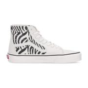 Zebra High-Top Sneaker Lace-Up