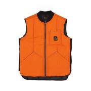 Orange Nylon Vest med Lynlås