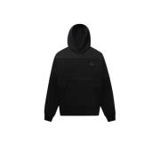 Mesh Overlay Hoodie i Jet Black