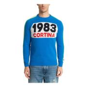 Abstrakt Multifarvet Logo Sweater 1983 Cortina