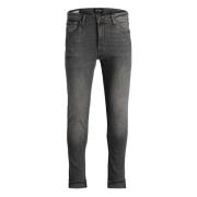 Skinny Grå Herre Jeans Distressed Look