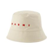 Ivory Bomuld Bucket Hat