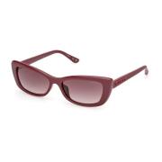 Bordeaux Acetat Solbriller med Brune Linser