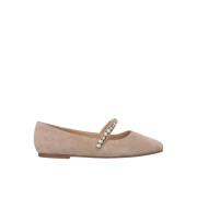 Suede ballerina rhinestones rem