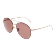 Rosaguld Aviator Solbriller