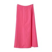 Fuchsia Taffeta Lang Nederdel