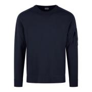 Uld Crewneck Sweater med lynlomme