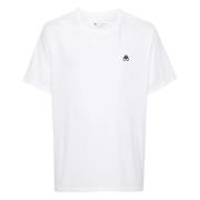 Hvid Crew Neck T-shirt med Logo