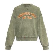 Sweatshirt med vintage effekt