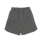 Brunet Utility Shorts med Elastisk Talje